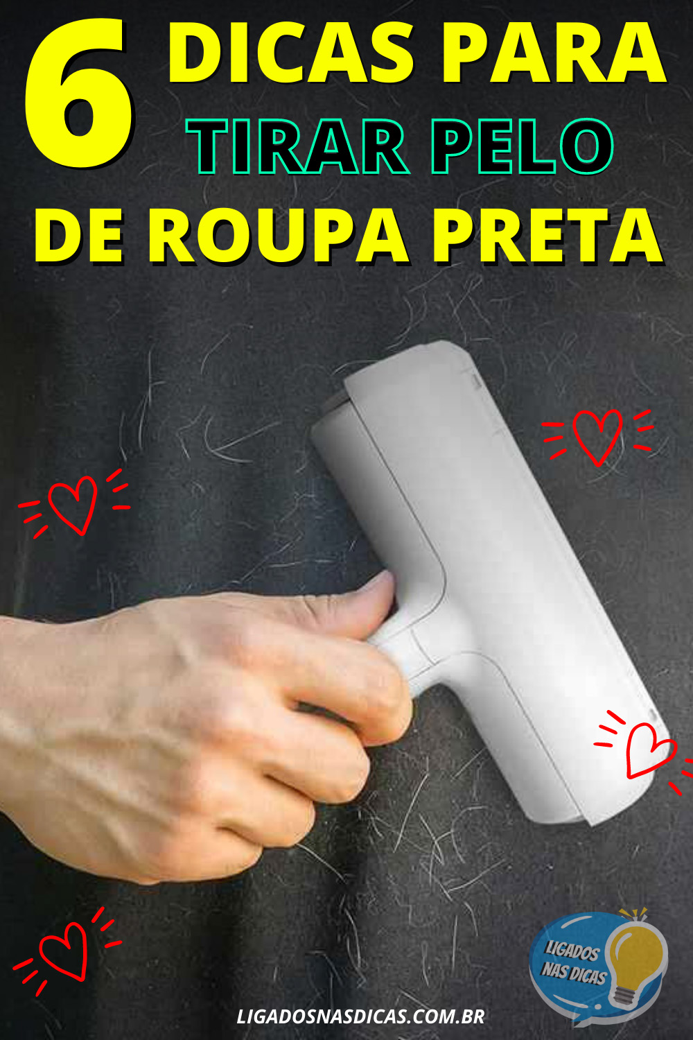 tirar pelo de roupa preta